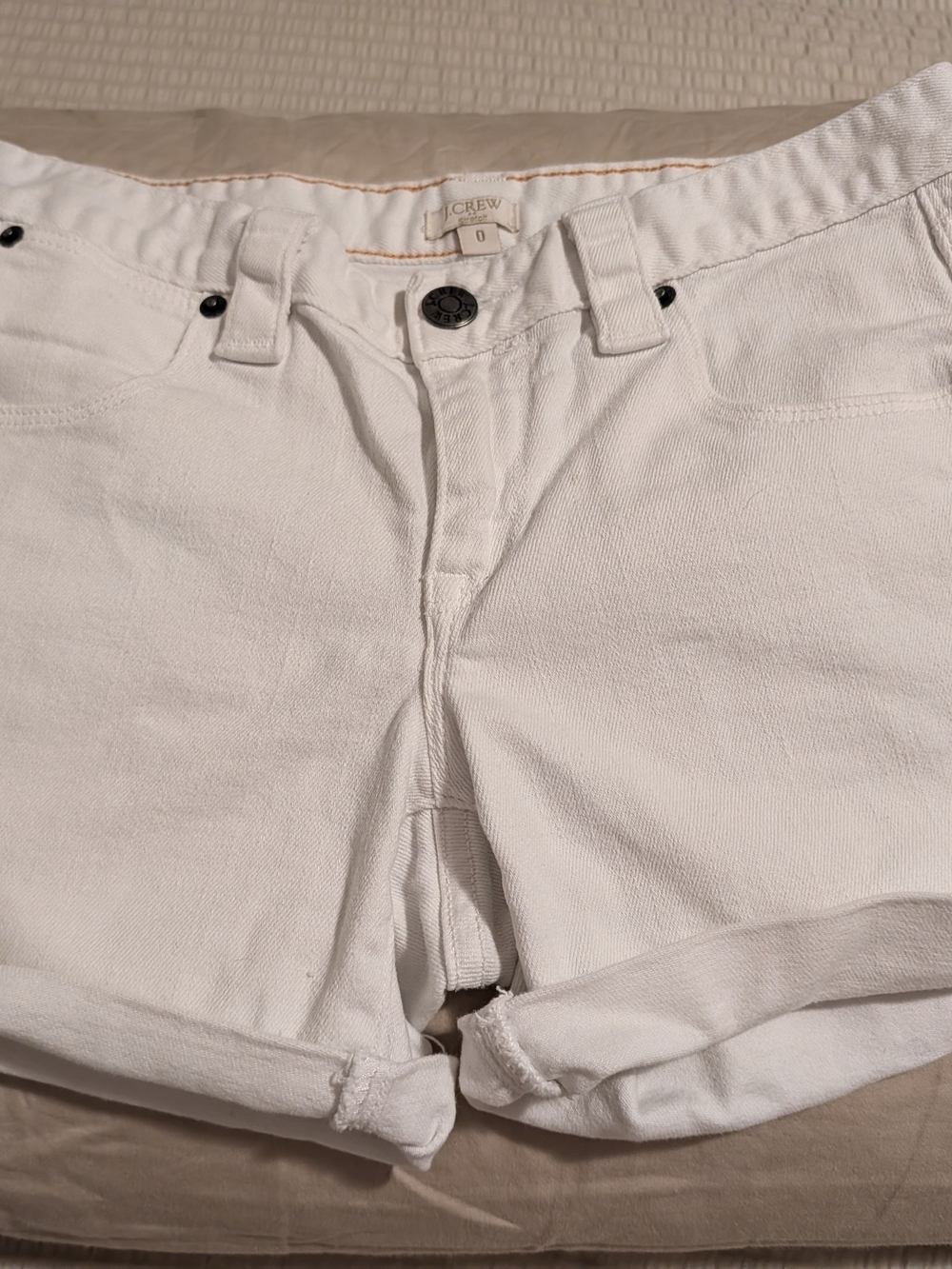 J. Crew White Denim Jean Shorts